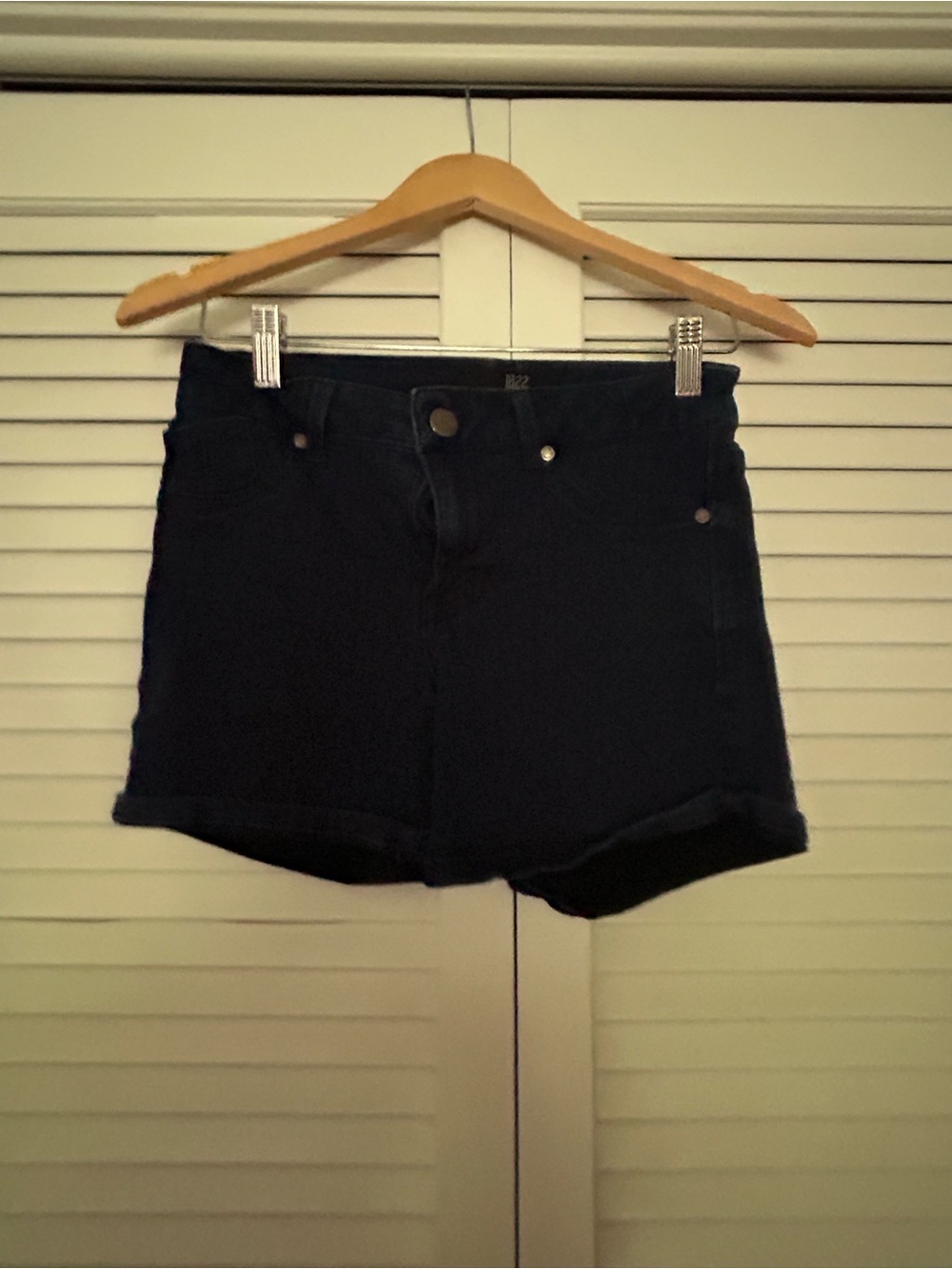 Zara Black High-Rise Denim Shorts